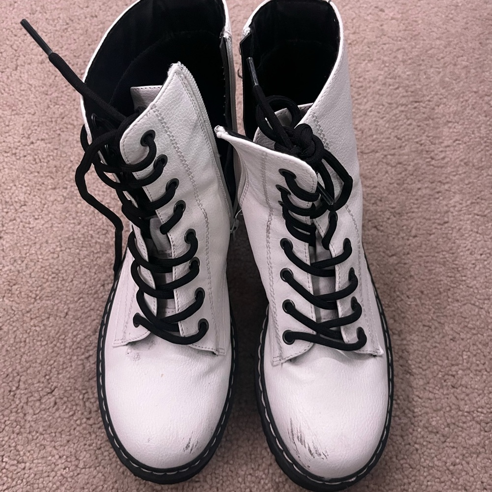 White Madden Girl Boots